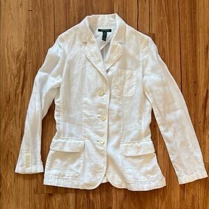 Lauren Ralph Lauren White Tailored Blazer